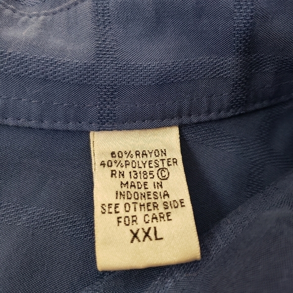 Moda Campia Mens Blue Button Shirt Size XXL - Picture 5 of 6